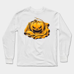 Yellow halloween pumpkin Long Sleeve T-Shirt